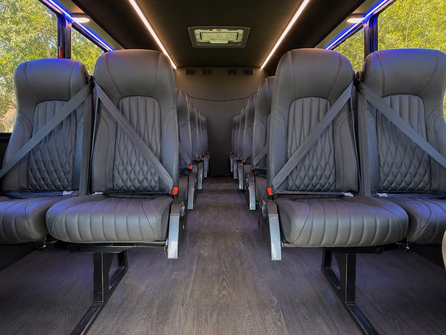 15 passenger minibus interior