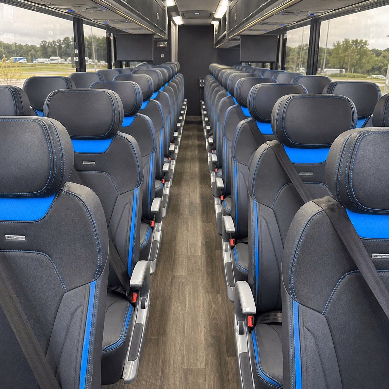 kansas city charter bus rental interior