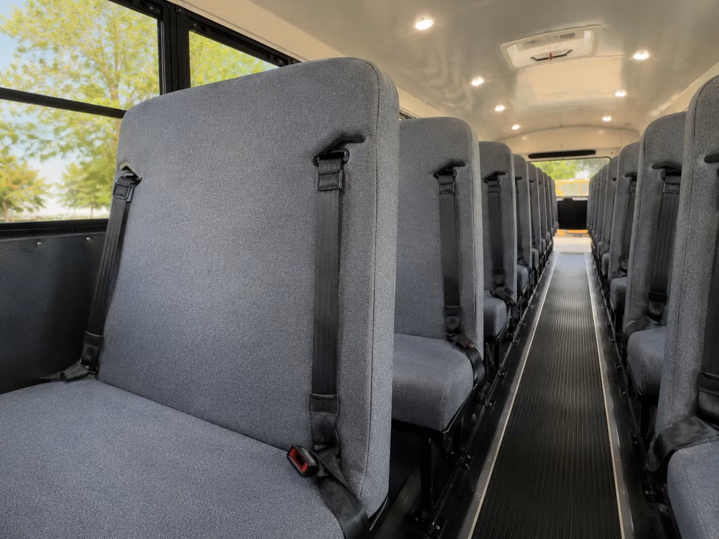 school bus inside
